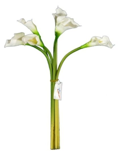 #11256WT - 15" Calla Bouquet x 6 - White