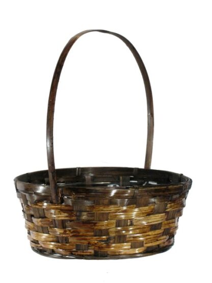 #05861B - Brown Stained Baskets - Set of 5 - Image 2