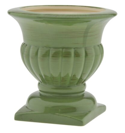 T8005OG - 6.5" Brushed Green Urn - Olive Green