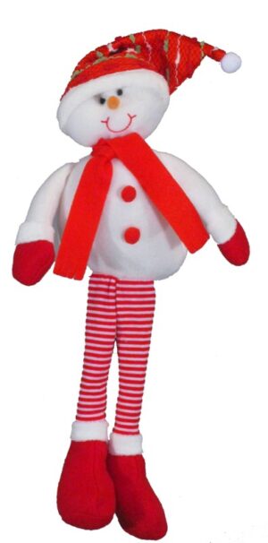 #83179SNOWMAN 15" Plush Snowman with Long Legs - Webb's stock #14385