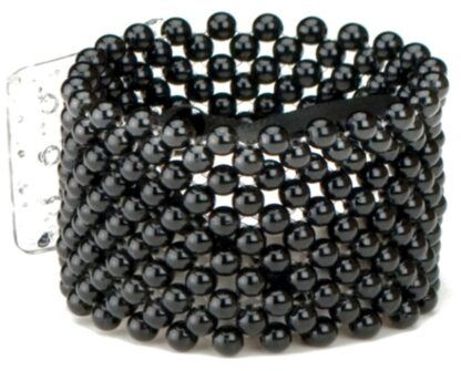 #R110 - Classic Flower Bracelet - Pepper (Black)