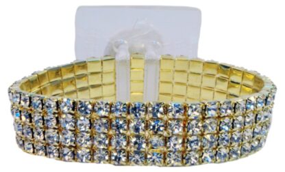 #RC208 - Rock Candy Flower Bracelet - 24 karat