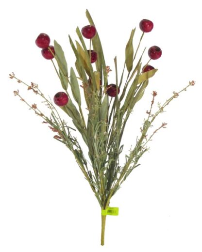 #52619RD - 20" Berries Bush - Red