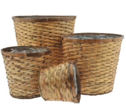 #G91PB- 10" Plant Basket - Honey Brown