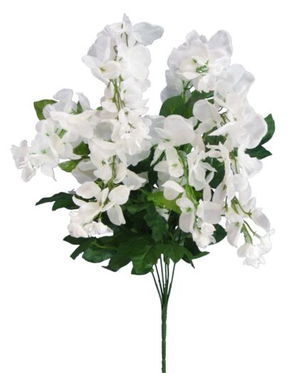 #30416WT - 20" Wisteria Bush x 6 - White