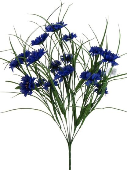 #S37072-DKB - 24" Cornflower Bush x 9 - Dark Blue