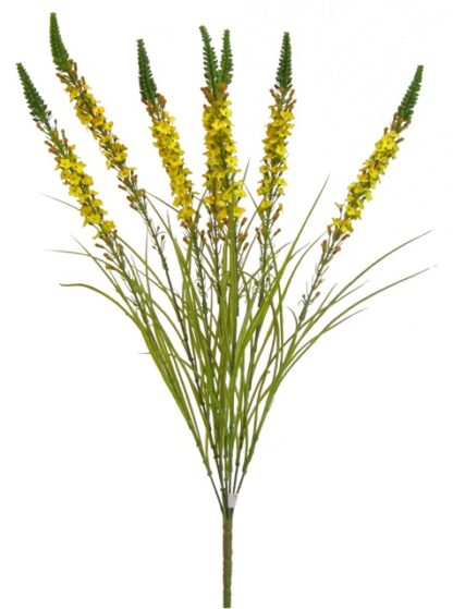 #60188YL - 25" Torchflower Bush x7 with Grass - Yellow