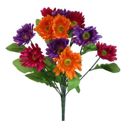 #12357MS - 19" Promo Gerbera Daisy Bush x12 Multi Spring