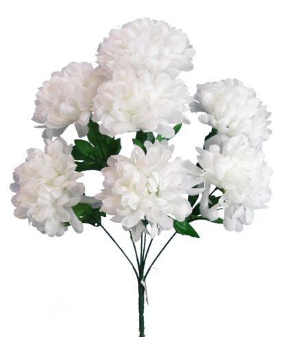 #21161 - 20" Ball Mum Bush x7 - Cream