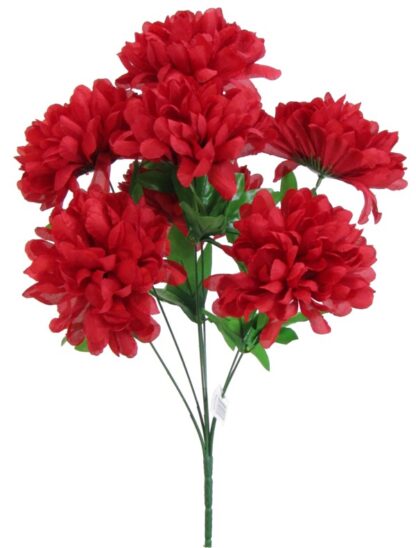 #21162 - 20" Ball Mum Bush x7 - Red