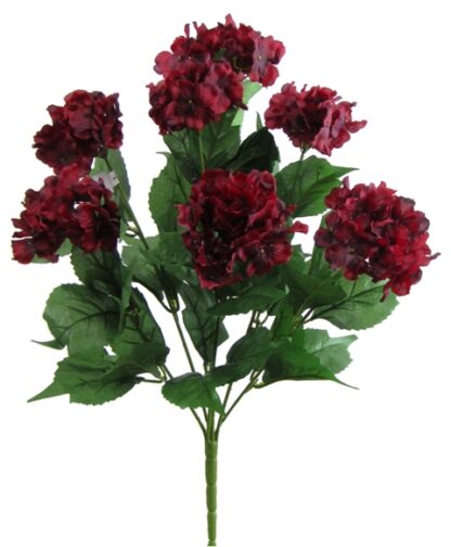 #56226BRG - 22" New Promo Hydrangea x 7 - Burgundy