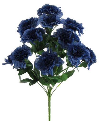 #314113NVBL - 17" Colorfast Carnation Bush x 14 - Navy Blue