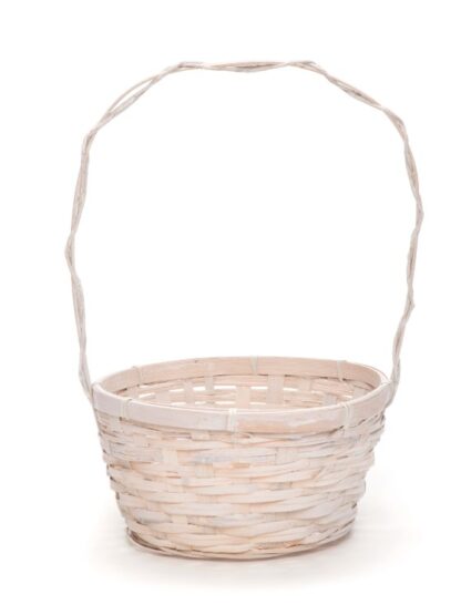 #1843W-10 -10" Basket w/handle - White (Single Basket)