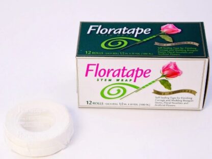 #FTWHT - Floratape Stem Wrap {White} 12 Rolls 1/2" x 30yds