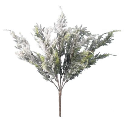 #56741 -16" Juniper Bush w/Snow x 7 {Green/White}