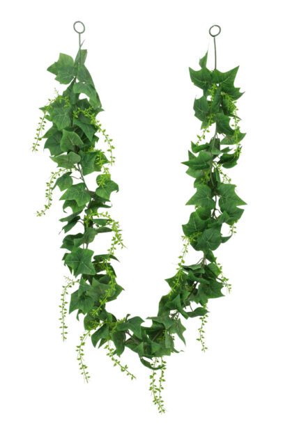 #21151 -6' Seeded Ivy Garland {Green} w/120 Leaves