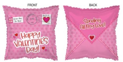 #414075H -17" Happy Valentine's Day {Pink Envelope 2-Sided} 5 Pack